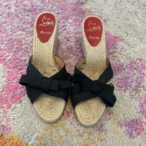 Christian Louboutin Espadrille Wedge Sandal